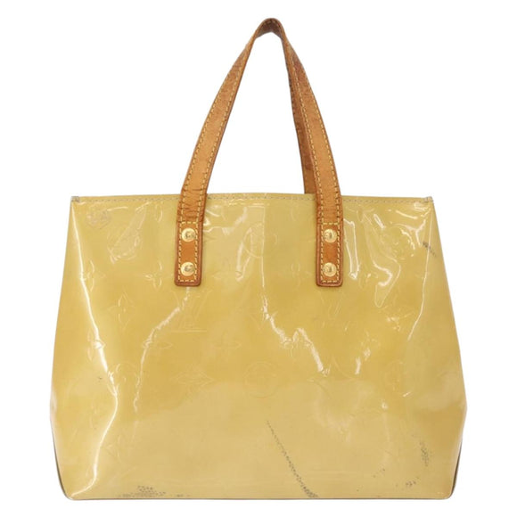 LOUIS VUITTON Monogram Vernis Reade PM Hand Bag Beige M91334 LV Auth 148128