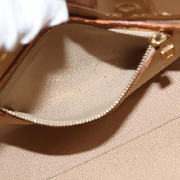 LOUIS VUITTON Monogram Vernis Reade PM Hand Bag Beige M91334 LV Auth 148128