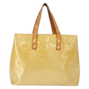 LOUIS VUITTON Monogram Vernis Reade PM Hand Bag Beige M91334 LV Auth 148128-2