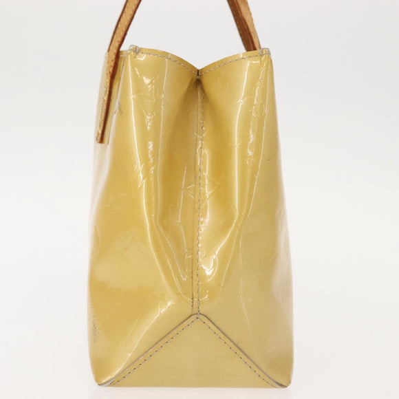 LOUIS VUITTON Monogram Vernis Reade PM Hand Bag Beige M91334 LV Auth 148128