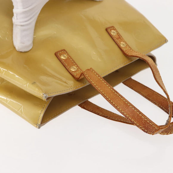 LOUIS VUITTON Monogram Vernis Reade PM Hand Bag Beige M91334 LV Auth 148128