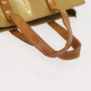 LOUIS VUITTON Monogram Vernis Reade PM Hand Bag Beige M91334 LV Auth 148128-7