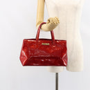 LOUIS VUITTON Monogram Vernis Wilshire PM Bag Pomme D'amour M93642 Auth 148130-23