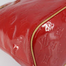 LOUIS VUITTON Monogram Vernis Houston Hand Bag Red M91092 LV Auth 148133-16