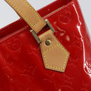 LOUIS VUITTON Monogram Vernis Houston Hand Bag Red M91092 LV Auth 148133-19