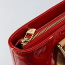LOUIS VUITTON Monogram Vernis Houston Hand Bag Red M91092 LV Auth 148133-20