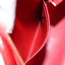 LOUIS VUITTON Monogram Vernis Houston Hand Bag Red M91092 LV Auth 148133-25