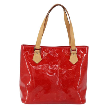 LOUIS VUITTON Monogram Vernis Houston Hand Bag Red M91092 LV Auth 148133 - 0