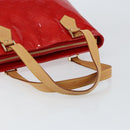 LOUIS VUITTON Monogram Vernis Houston Hand Bag Red M91092 LV Auth 148133-7