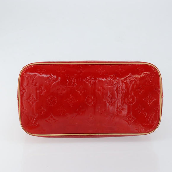 LOUIS VUITTON Monogram Vernis Houston Hand Bag Red M91092 LV Auth 148133