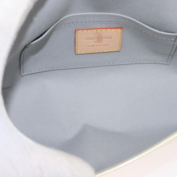 LOUIS VUITTON Monogram Vernis Malibu Street Bag Perle M91507 LV Auth 148134