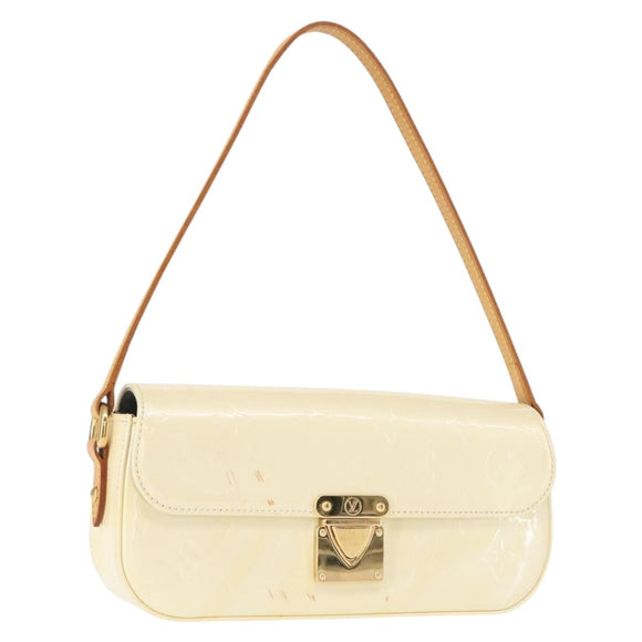 LOUIS VUITTON Monogram Vernis Malibu Street Bag Perle M91507 LV Auth 148134