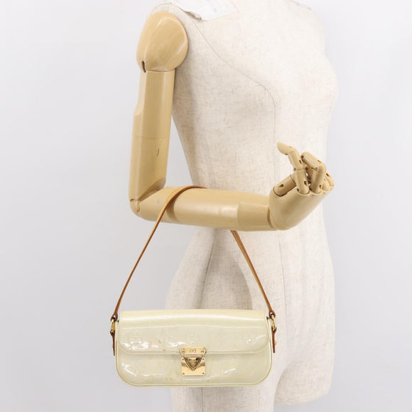 LOUIS VUITTON Monogram Vernis Malibu Street Bag Perle M91507 LV Auth 148134