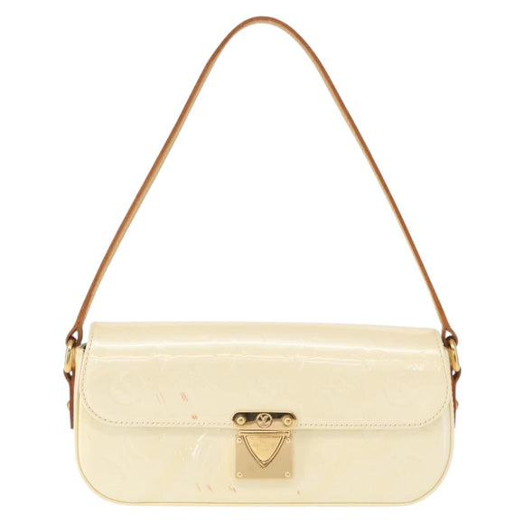 LOUIS VUITTON Monogram Vernis Malibu Street Bag Perle M91507 LV Auth 148134