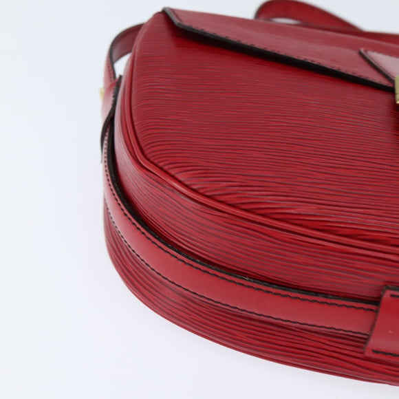 LOUIS VUITTON Epi Jeune Fille MM Shoulder Bag Red M52157 LV Auth 148136