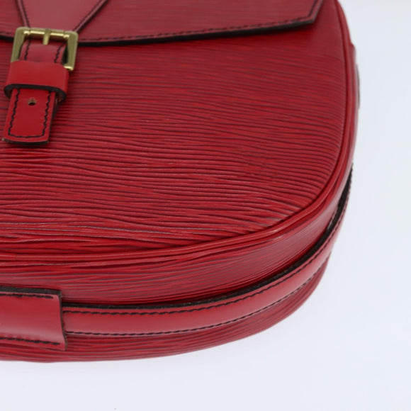 LOUIS VUITTON Epi Jeune Fille MM Shoulder Bag Red M52157 LV Auth 148136