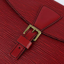 LOUIS VUITTON Epi Jeune Fille MM Shoulder Bag Red M52157 LV Auth 148136-18