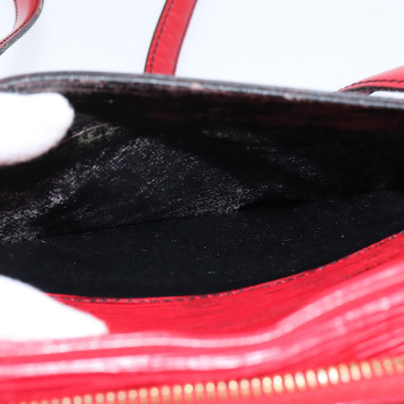 LOUIS VUITTON Epi Jeune Fille MM Shoulder Bag Red M52157 LV Auth 148136