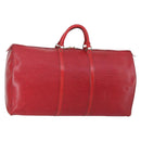 LOUIS VUITTON Epi Keepall 60 Boston Bag Red M42947 LV Auth 148138-1