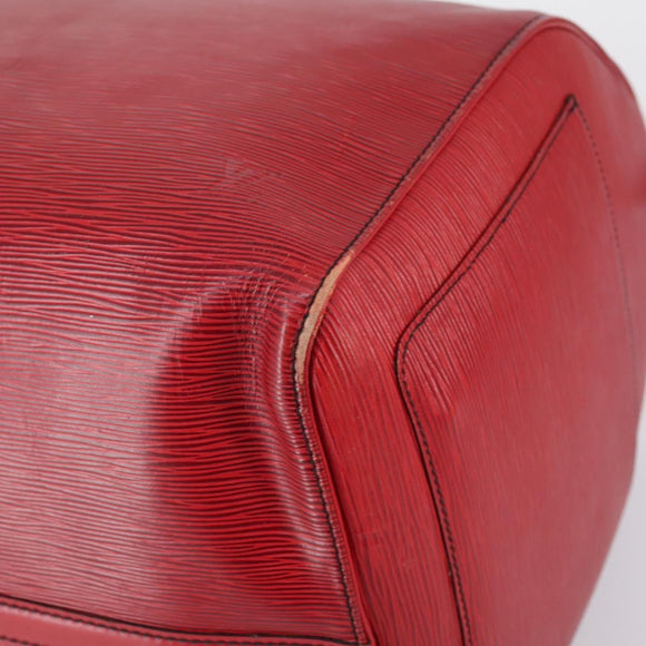 LOUIS VUITTON Epi Keepall 60 Boston Bag Red M42947 LV Auth 148138