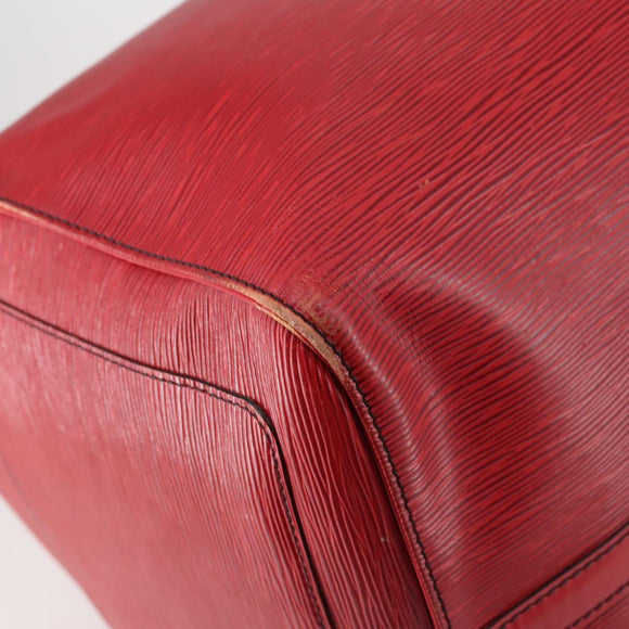 LOUIS VUITTON Epi Keepall 60 Boston Bag Red M42947 LV Auth 148138