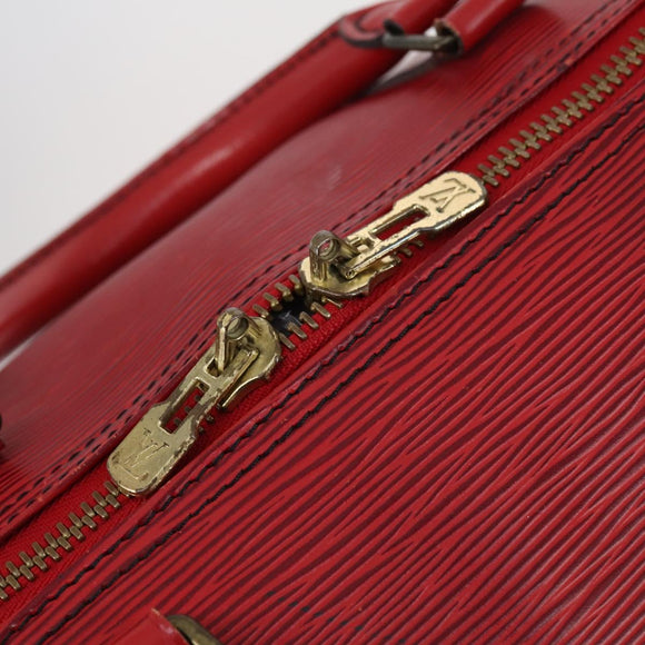 LOUIS VUITTON Epi Keepall 60 Boston Bag Red M42947 LV Auth 148138