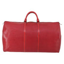 LOUIS VUITTON Epi Keepall 60 Boston Bag Red M42947 LV Auth 148138-13