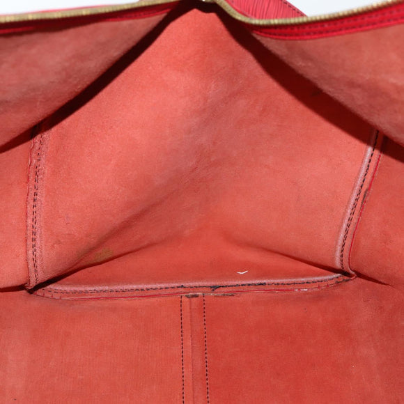 LOUIS VUITTON Epi Keepall 60 Boston Bag Red M42947 LV Auth 148138
