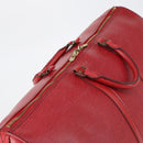 LOUIS VUITTON Epi Keepall 60 Boston Bag Red M42947 LV Auth 148138-7