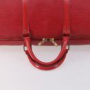 LOUIS VUITTON Epi Keepall 60 Boston Bag Red M42947 LV Auth 148138-8