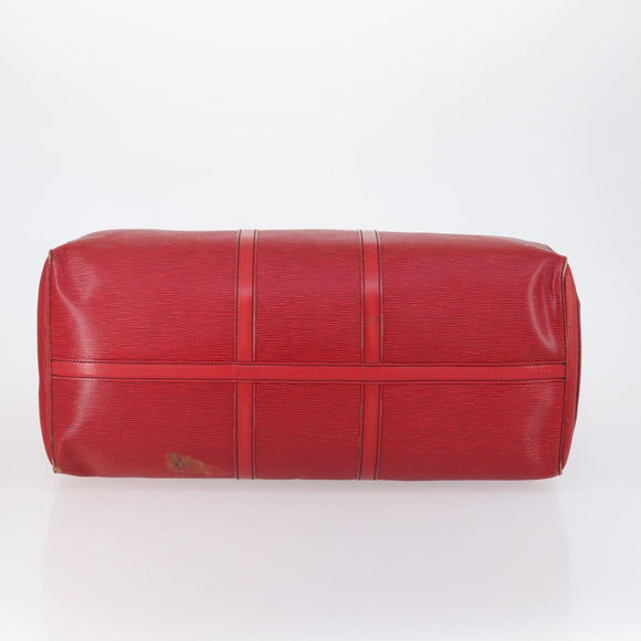LOUIS VUITTON Epi Keepall 60 Boston Bag Red M42947 LV Auth 148138