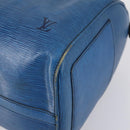 LOUIS VUITTON Epi Keepall 45 Boston Bag Blue M42975 LV Auth 148140A-9