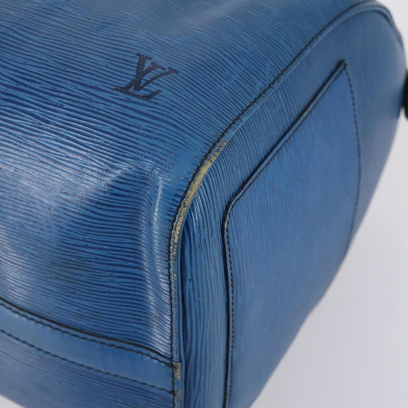 LOUIS VUITTON Epi Keepall 45 Boston Bag Blue M42975 LV Auth 148140A