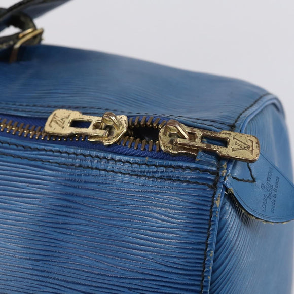 LOUIS VUITTON Epi Keepall 45 Boston Bag Blue M42975 LV Auth 148140A