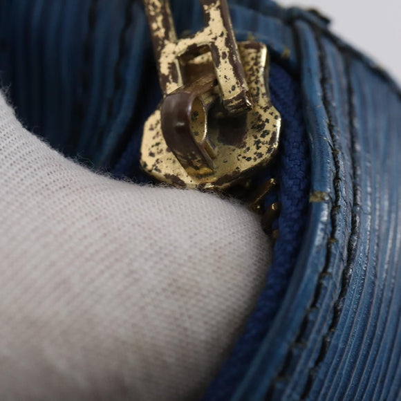 LOUIS VUITTON Epi Keepall 45 Boston Bag Blue M42975 LV Auth 148140