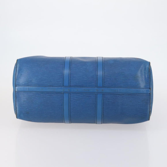 LOUIS VUITTON Epi Keepall 45 Boston Bag Blue M42975 LV Auth 148140A