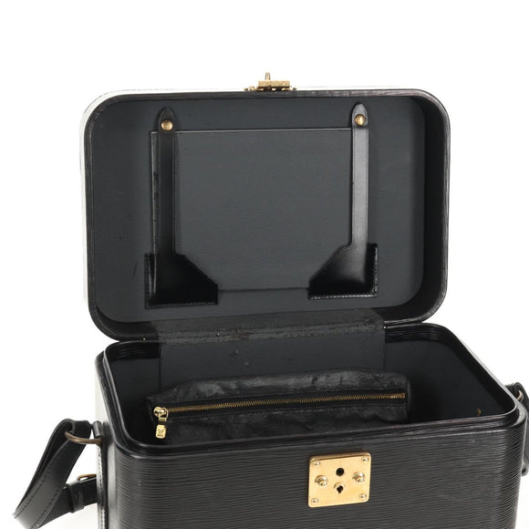 LOUIS VUITTON Vanity Epi Shoulder Bag Black LV Auth 148141A