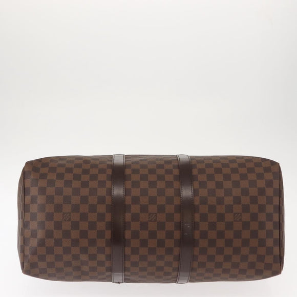 LOUIS VUITTON Damier Ebene Keepall 50 Boston Bag N41427 LV Auth 148143