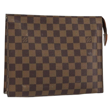 LOUIS VUITTON Damier Ebene Poche Toilette 26 Pouch N47543 LV Auth 148144