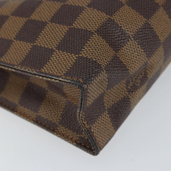 LOUIS VUITTON Damier Ebene Poche Toilette 26 Pouch N47543 LV Auth 148144