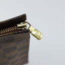 LOUIS VUITTON Damier Ebene Poche Toilette 26 Pouch N47543 LV Auth 148144-13