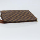 LOUIS VUITTON Damier Ebene Poche Toilette 26 Pouch N47543 LV Auth 148144-6
