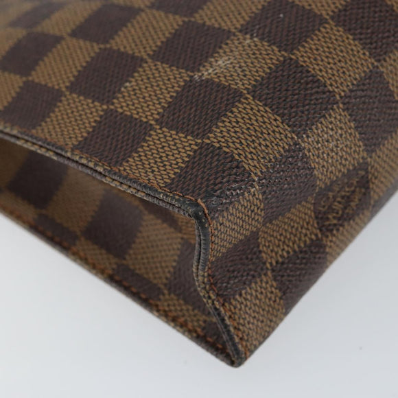 LOUIS VUITTON Damier Ebene Poche Toilette 26 Pouch N47543 LV Auth 148144