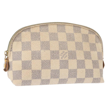 LOUIS VUITTON Damier Azur Pochette Cosmetic PM Pouch N60024 LV Auth 148147
