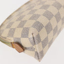 LOUIS VUITTON Damier Azur Pochette Cosmetic PM Pouch N60024 LV Auth 148147-15
