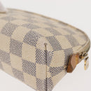 LOUIS VUITTON Damier Azur Pochette Cosmetic PM Pouch N60024 LV Auth 148147-16