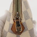 LOUIS VUITTON Damier Azur Pochette Cosmetic PM Pouch N60024 LV Auth 148147-8