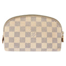 LOUIS VUITTON Damier Azur Pochette Cosmetic PM Pouch N60024 LV Auth 148147-2