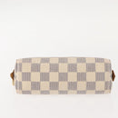 LOUIS VUITTON Damier Azur Pochette Cosmetic PM Pouch N60024 LV Auth 148147-6