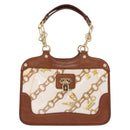LOUIS VUITTON Monogram Charm Cabas Bron Hand Bag Brown White M95157 Auth 148150-13